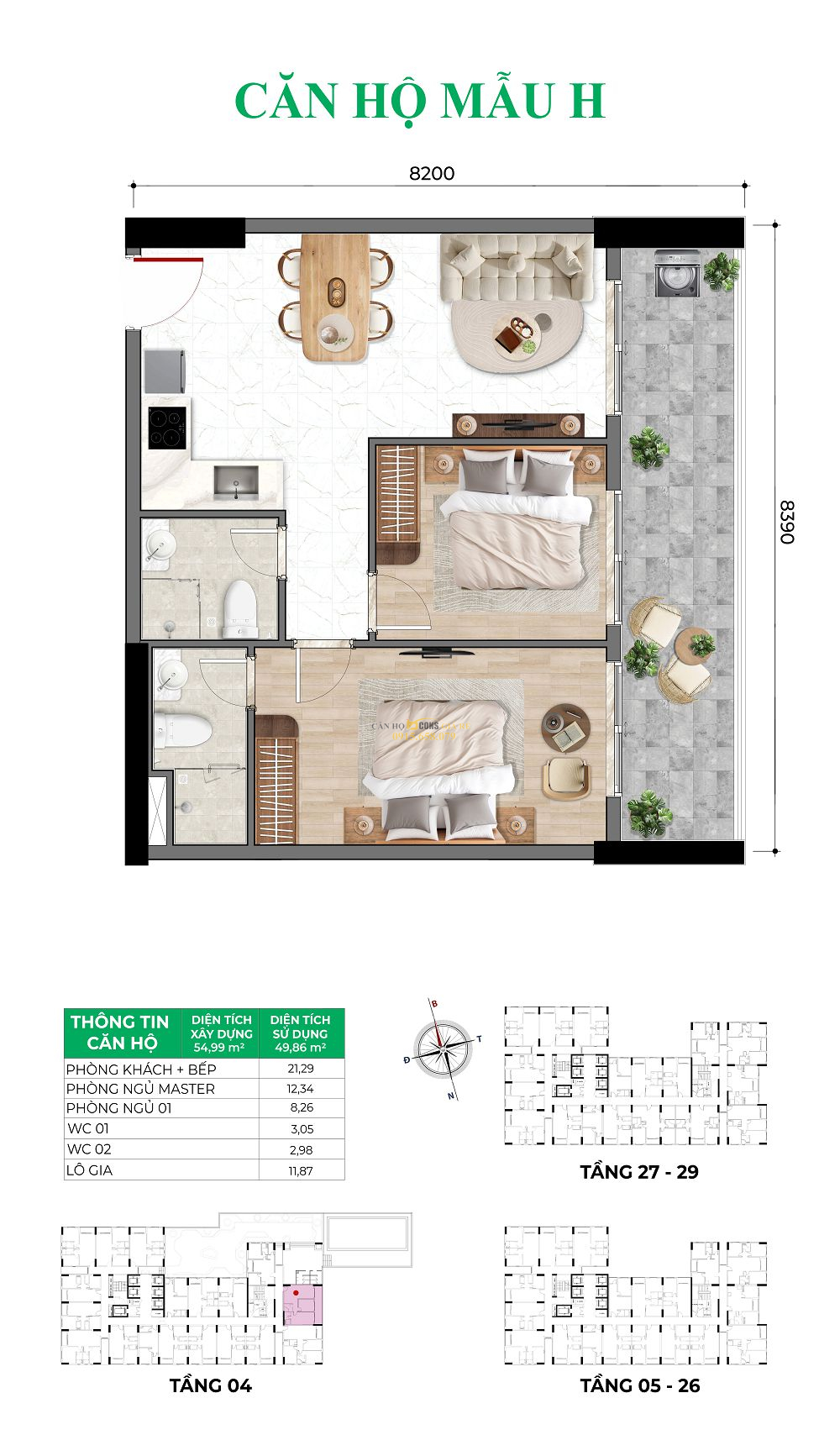 Mặt bằng thiết kế căn hộ Bcons Asahi Dĩ An tối ưu diện tích
