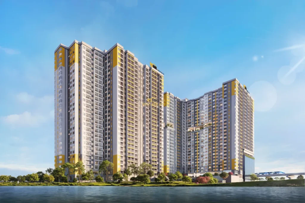 Phối cảnh tổng thể dự án Bcons New Sky mặt tiền Quốc lộ 13 Lái Thiêu